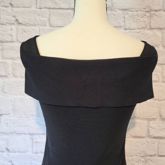 T Alexander Wang womens black bandage above the knee length fitted dress size M - Picture 9 of 12